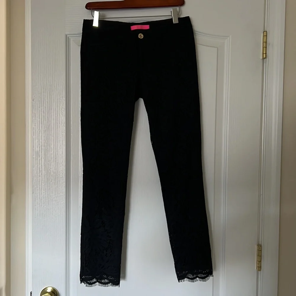 ๐๐๐NWOT๐๐๐ Lily Pulitzer black lace pants - Picture 3 of 8